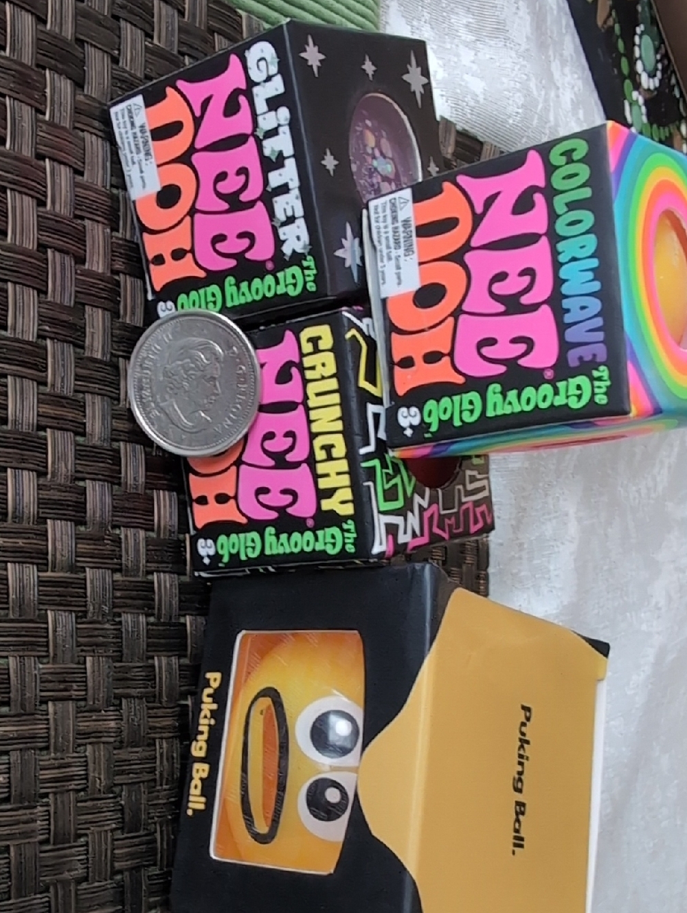 Colorful Needoh & Puking Ball Toy Lot